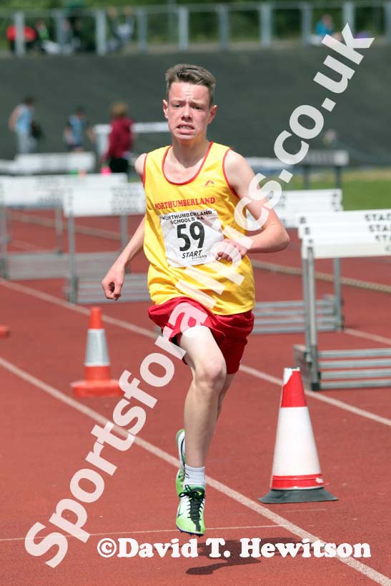1500 metres at the Annual Inter-Counties Schools, Cleveland v Cumbria v Durham v Northumberland at Claireville Stadium, Middlesbrough